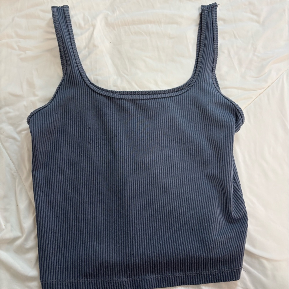 Hollister Ribbed Blue Tank Top
